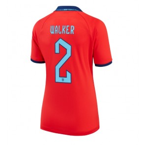 England Kyle Walker #2 Udebanetrøje Dame VM 2022 Kort ærmer